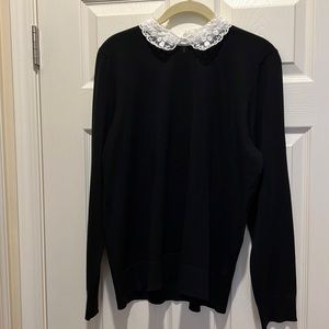 Black XL Cable & Gauge Sweater